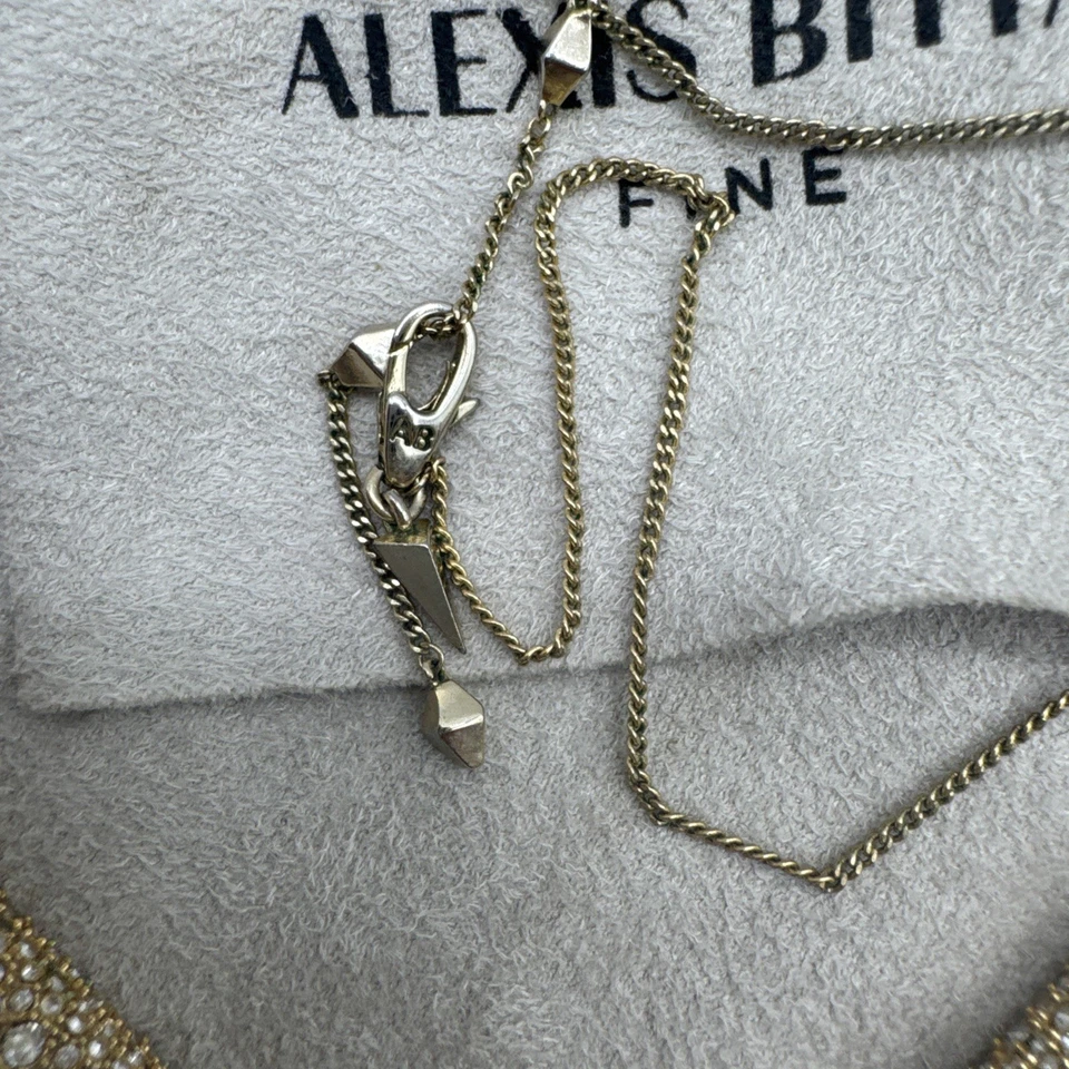 100% Authentic Alexis Bittar Green Lucite Crystal Earrings & Necklace - Image 2 of 4