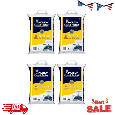 #ad 4 pack Morton Clean and Protect Water Softener Salt Pellets 40 lb $32.69