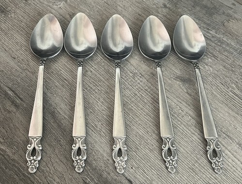 National Stainless Olaf Place Oval Spoons Set of 5 Japan - Picture 2 of 7