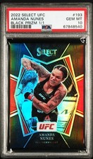 2022 Panini Select UFC Premier Level Black One Of One 1/1 Amanda Nunes PSA 10 