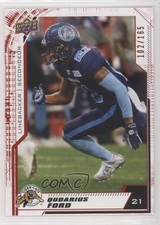 2020 Upper Deck CFL Red 102/165 Qudarius Ford #185 2sr