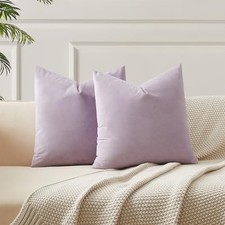Throw Pillow Covers 18x18 inch Set of 2 Decorative 18" x 18" Pack of 2 Lilac