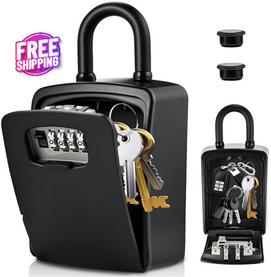 Caja de seguridad grande con llave, 5.5  x 4.1  x 2.1  impermeable Kirsite