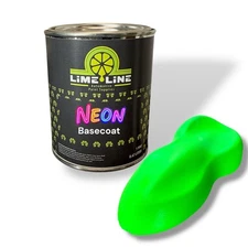 LiME LiNE Neon Green Automotive Basecoat Paint - 1 Pint - Mix 1:1 with Reducer