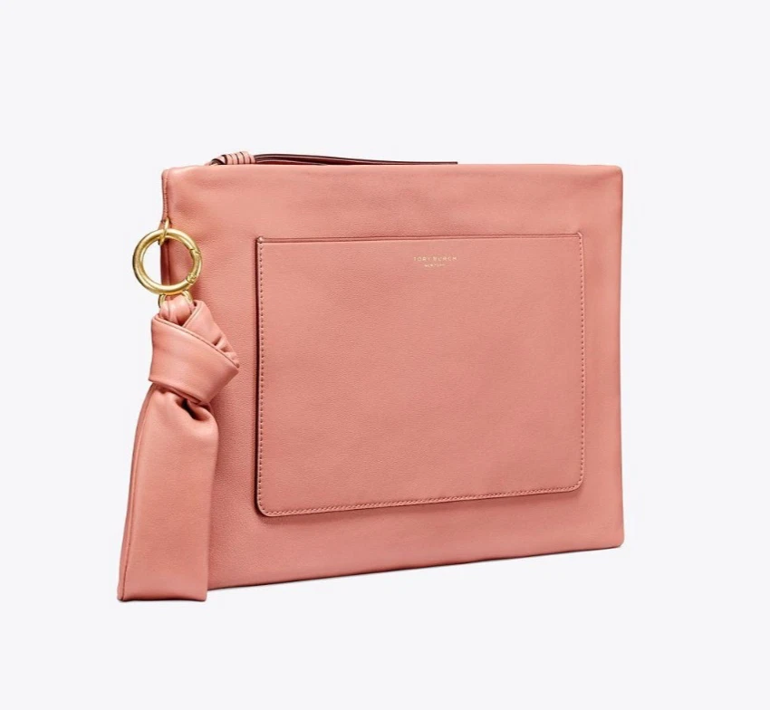 Bolso sin asas para mujer TORY BURCH Beau de cuero Tramonto 51117 Foto 2 de 4