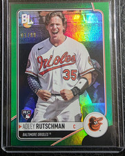 2023 Topps Big League Adley Rutschman Green Foil WR-1, 1/99 Baltimore Orioles