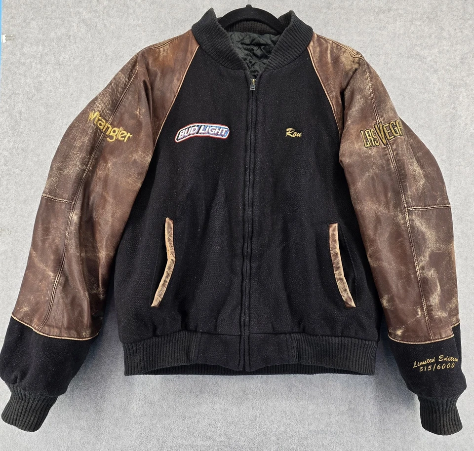 Chaqueta Universitaria PBR De Colección 2000 Talla M Wrangler Bordada Las Vegas Western Grunge Foto 2 de 4