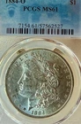 1884-O MS61 PCGS New Orleans Mint Morgan Silver Dollar