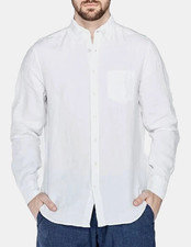 GANT The Linen Regular Fit Button Up Men Shirt Size 3XL White