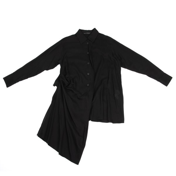 himemama　0509 Yohji Yamamoto FEMME Draped Asymmetry Shirt Size 1(K-160942