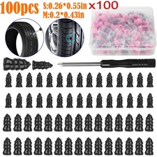 100PCS Rubber Tire Nail Repair Kit Screw In Tire Plugs for Car Truck SUV Van 