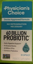 Physician's Choice Probiotics 60 Billion CFUs Digestive Immune Support BB 06/26