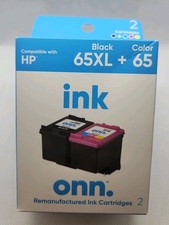 ONN Ink Cartridge HP 65XL Black and 65 Tri-Color, 2 Ct