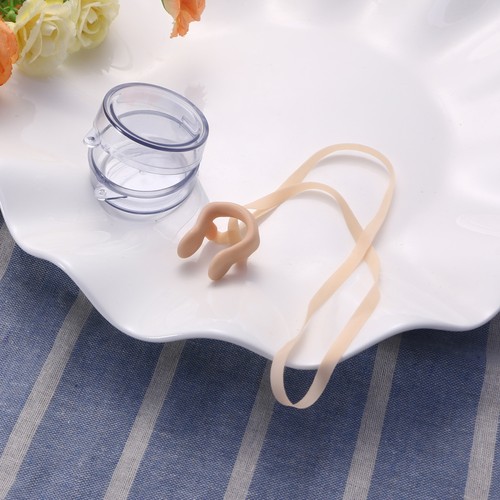 2 Count Waterproof Rubber Nose Clip Swim with Strap Plug Cord Child - Picture 5 of 12