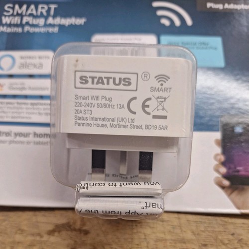 Status Phone Remote Control Socket - White - Smart Wifi Plug Adaptor X1 - Picture 3 of 4