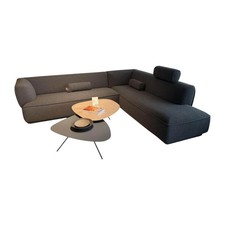 Leolux Ecksofa Loya Stoff Bouclé 33618 Robou 18 Steel Grau Inklusive 