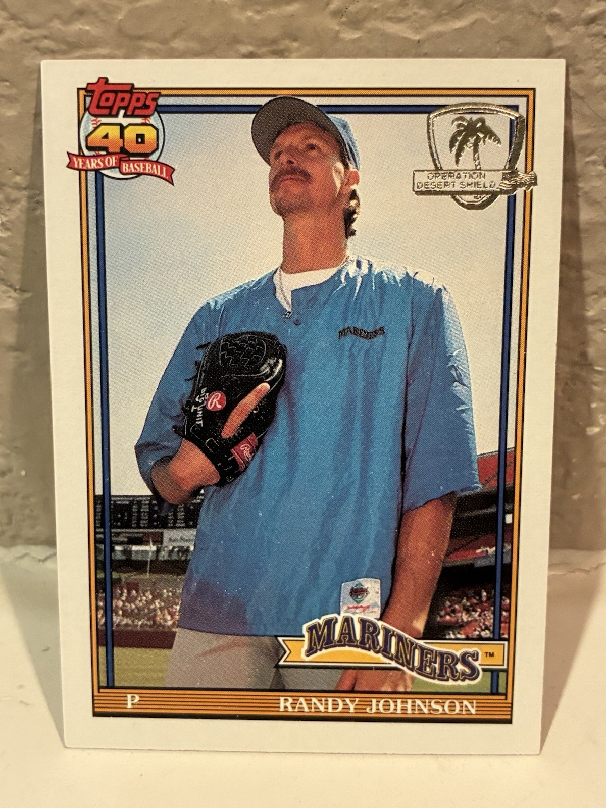 1991 Topps Desert Shield Randy Johnson #225 Seattle Mariners NRMT G