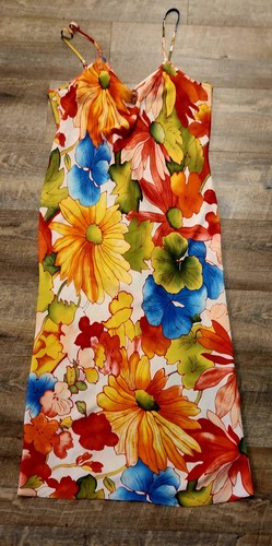Natori Bright Tropical Floral Print Chemise Nightgown Size XL - Picture 1 of 4