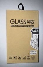 Samsung S10 Full Black Glass Pro Screen Protector Premium Tempered 9H New In Pkg