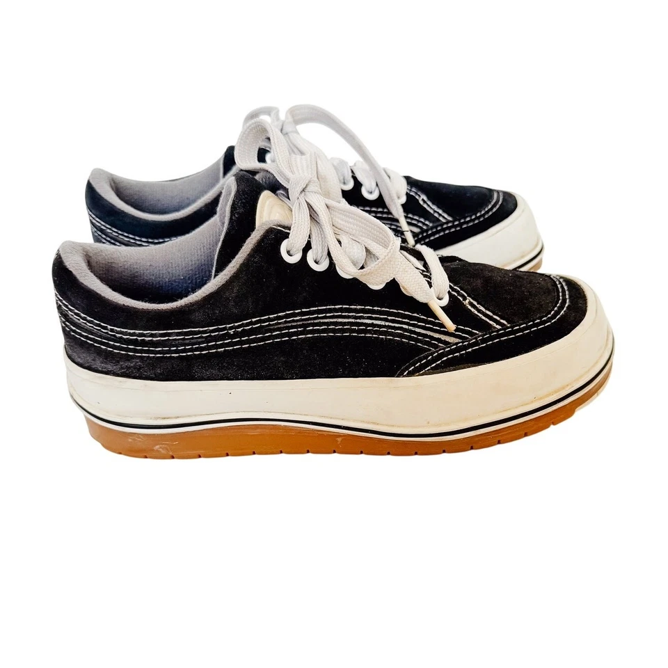 VTG Candies Sneakers Shoes W 7.5 Black Chunky 90s Y2K Platform Suede Grunge Emo - Image 3 of 4