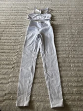 Alo Yoga Leggings XS White High Waist Stretch Pants With Traction Small Top