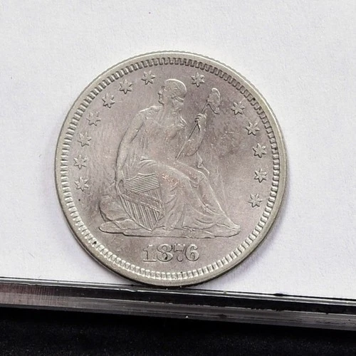 1876 Liberty Seated Quarter - XF Details, Cleaned (#60727-L)
