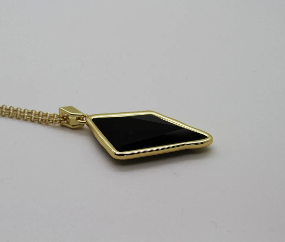 NUEVO BELLE NOEL Kim Kadashian Oro 14k P Glam Rock Doble Lado Colgante Collar Foto 4 de 4