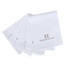 FootFitter Professional Lint Free Microfiber Shoe Shine Cloth, 3 & 6-Pack