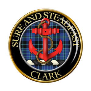 Ancla de clan escocés pin insignia Clark