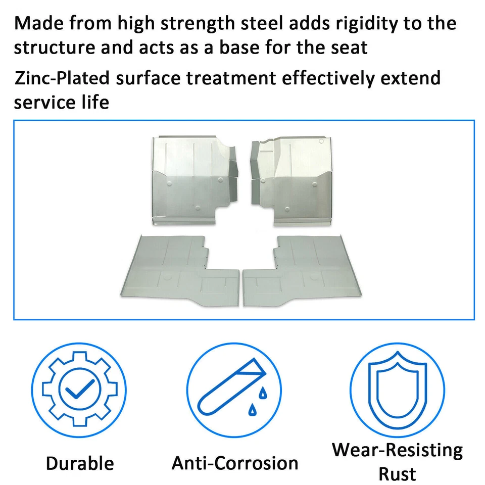 For Jeep CJ7 CJ8 Scrambler & YJ Wrangler 1976-1996 Front & Rear Floor Pan Kit - Image 3 of 4