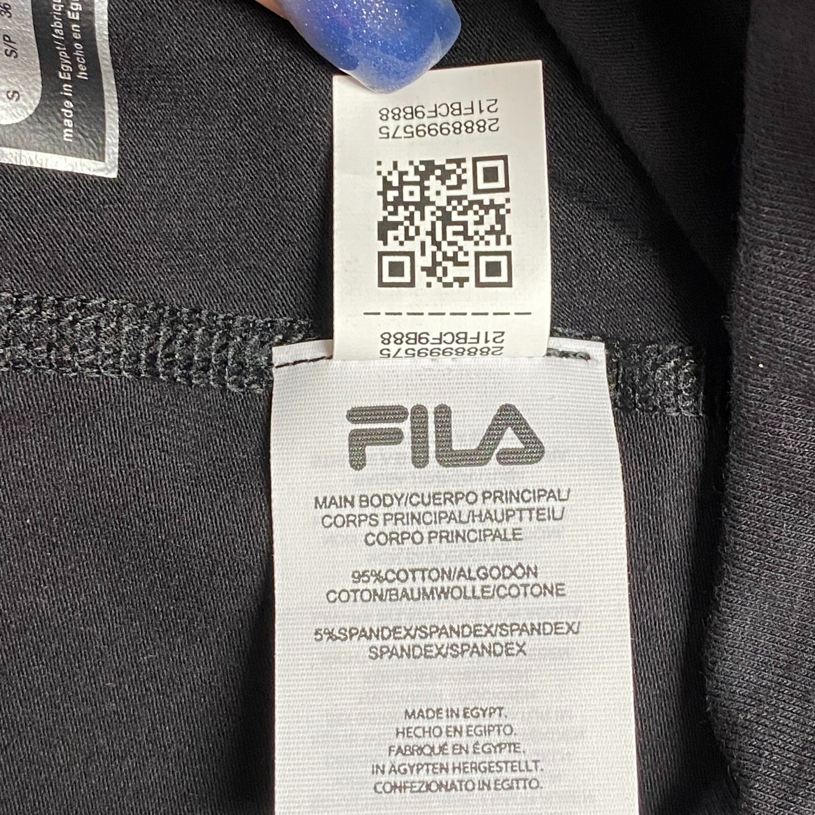 Pantaloncini donna Fila neri alti cotone elasticizzato ciclismo atletica guru bici S