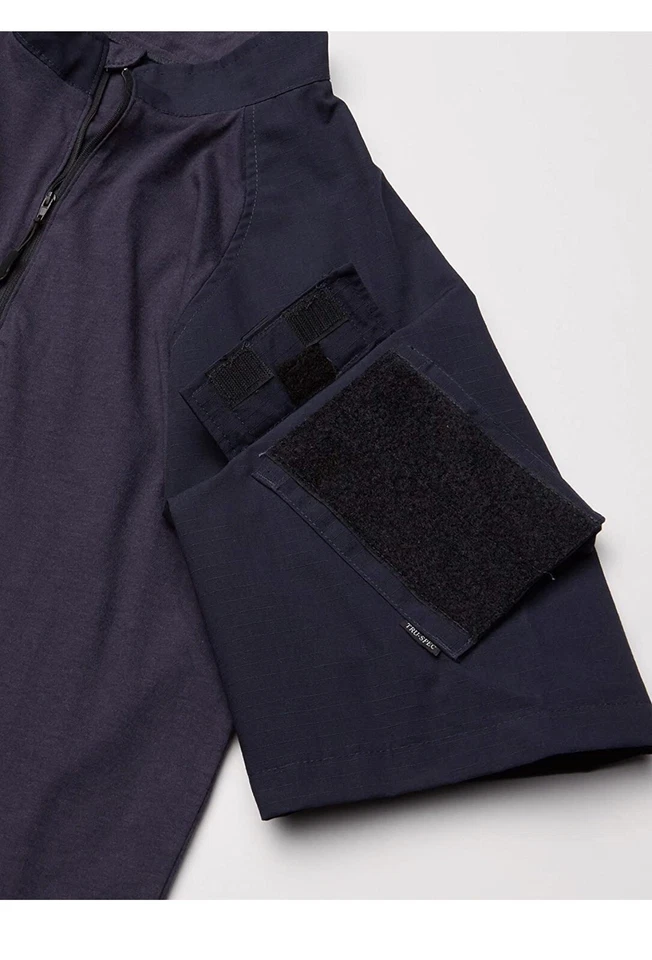 Tru Spec Men’s - 1/4 Zip Tactical Response Short Sleeve Combat Shirt Navy Large - Image 3 of 3