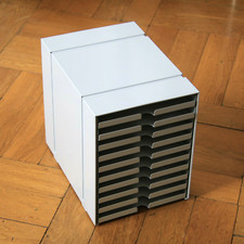 * USM Haller Inos Kasten Set Box C4 10 Schubladen * Lichtgrau * Ablage Auszug *