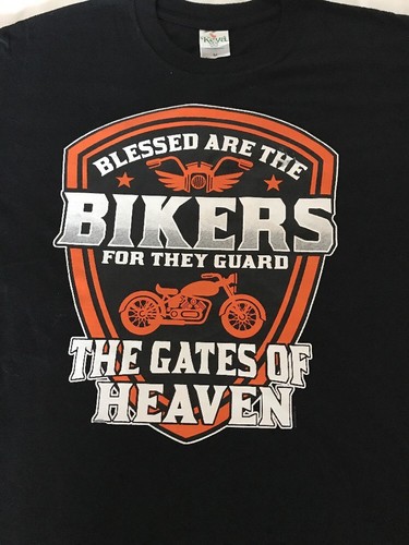 NUEVA Camiseta Para Hombre Manga Corta Bendita Motociclistas Motociclistas NEGRO BOGO 50% - Imagen 3 de 15