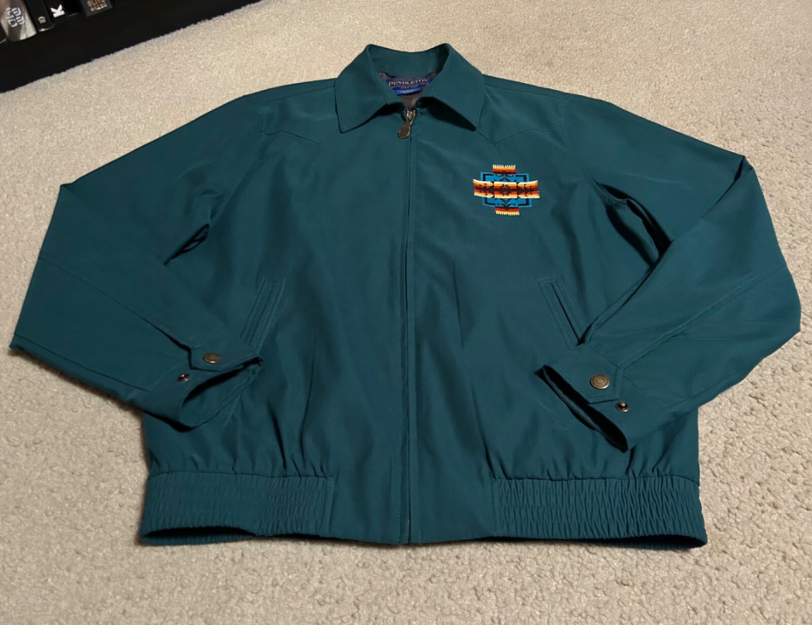 Aztec PENDLETON Chief Joseph Pattern Bomber Jacke… - image 2