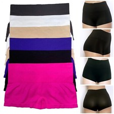 6 Pack Seamless One Size Boy shorts Panties Boxer Women Underwear Comfy Soft 332