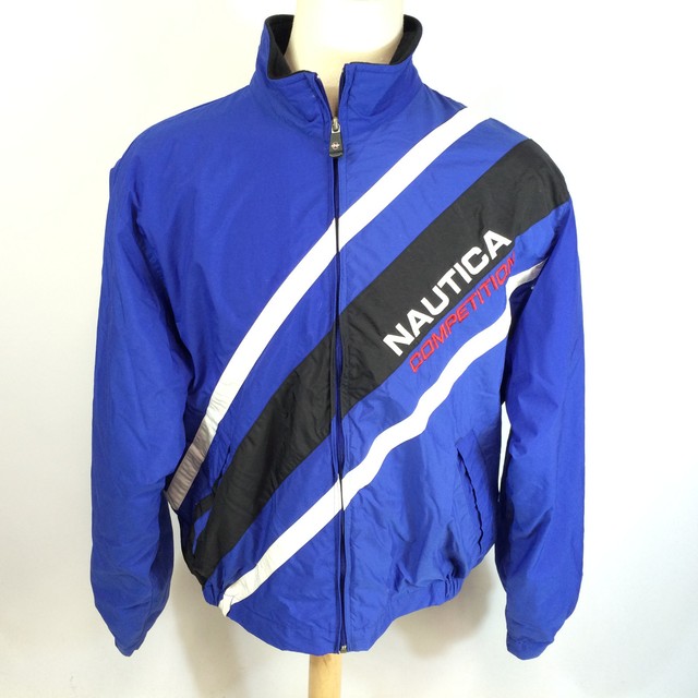 Vtg 90s XL Mens Nautica Competition Windbreaker Sailing Coat Jacket