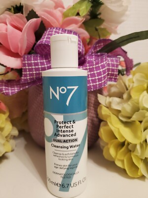No7 Protect & Perfect Intense ~ Dual Action Cleansing Water 6.7 oz  ~ New