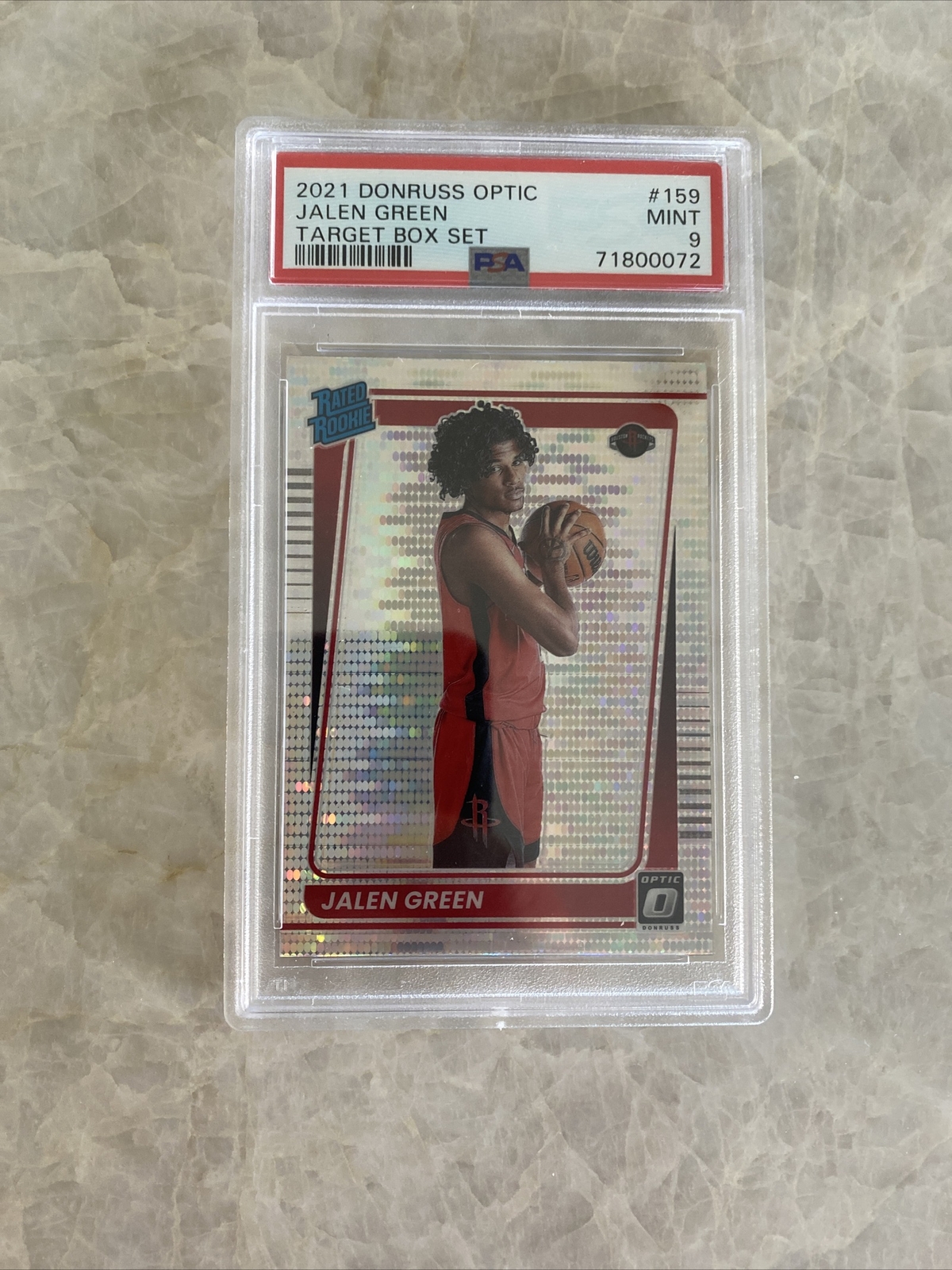 2021 Donruss Optic Jalen Green Target Box Set Pulsar Rookie #159 PSA 9 Mint
