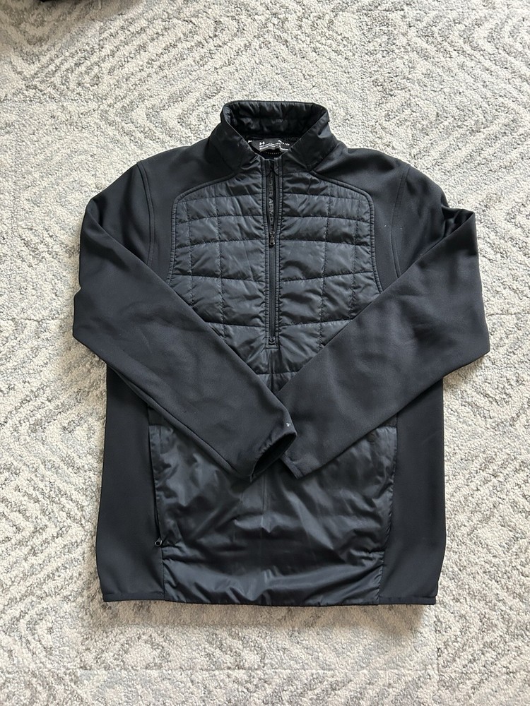 Under Armour Frost Guard Jacket Golf Running Black Full Zip Light Women's Sz S