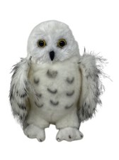 Douglas Plush White Spotted Snow Owl Hedwig Stuffed Animal Realistic Toy 8"