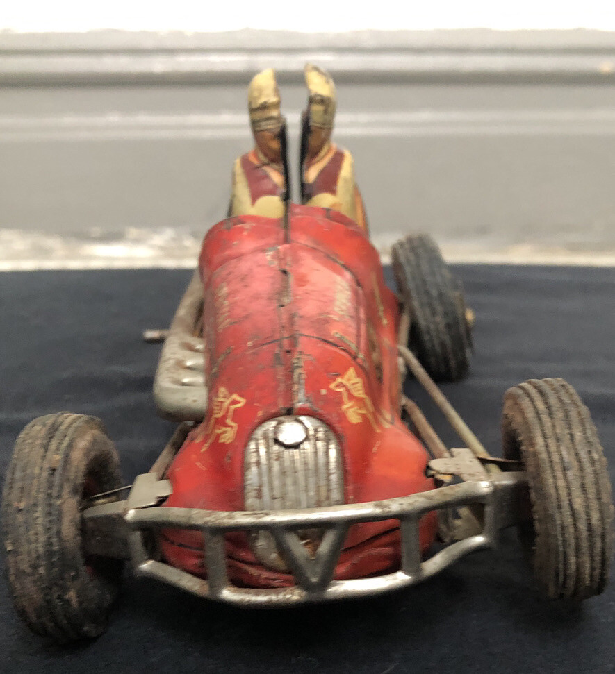 Yonezawa Tin Friction TOMY CHAMPION MIDGET RACER #4 Toy RACE