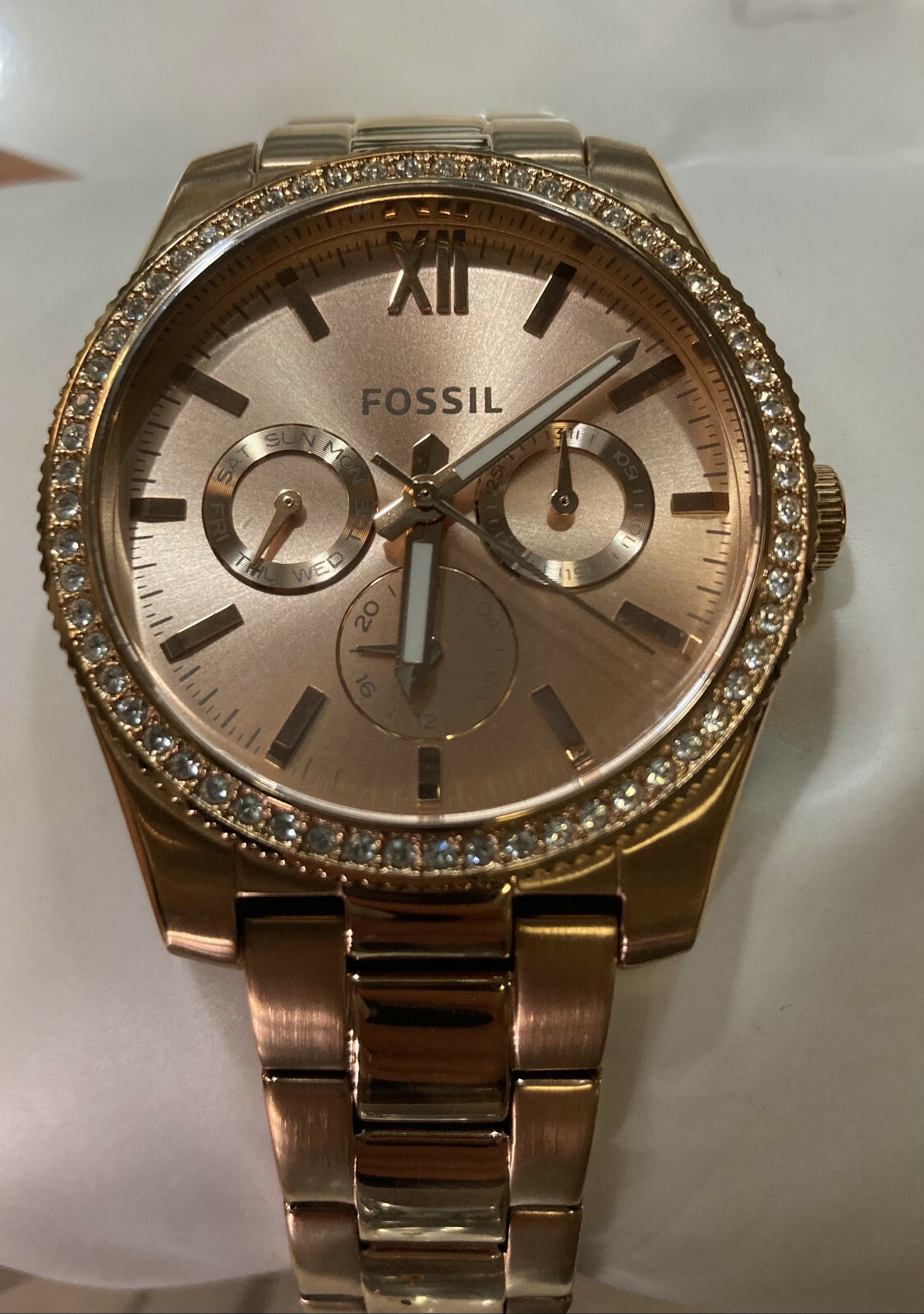 Fossil ES4315 Scarlette Rose Gold Tone 