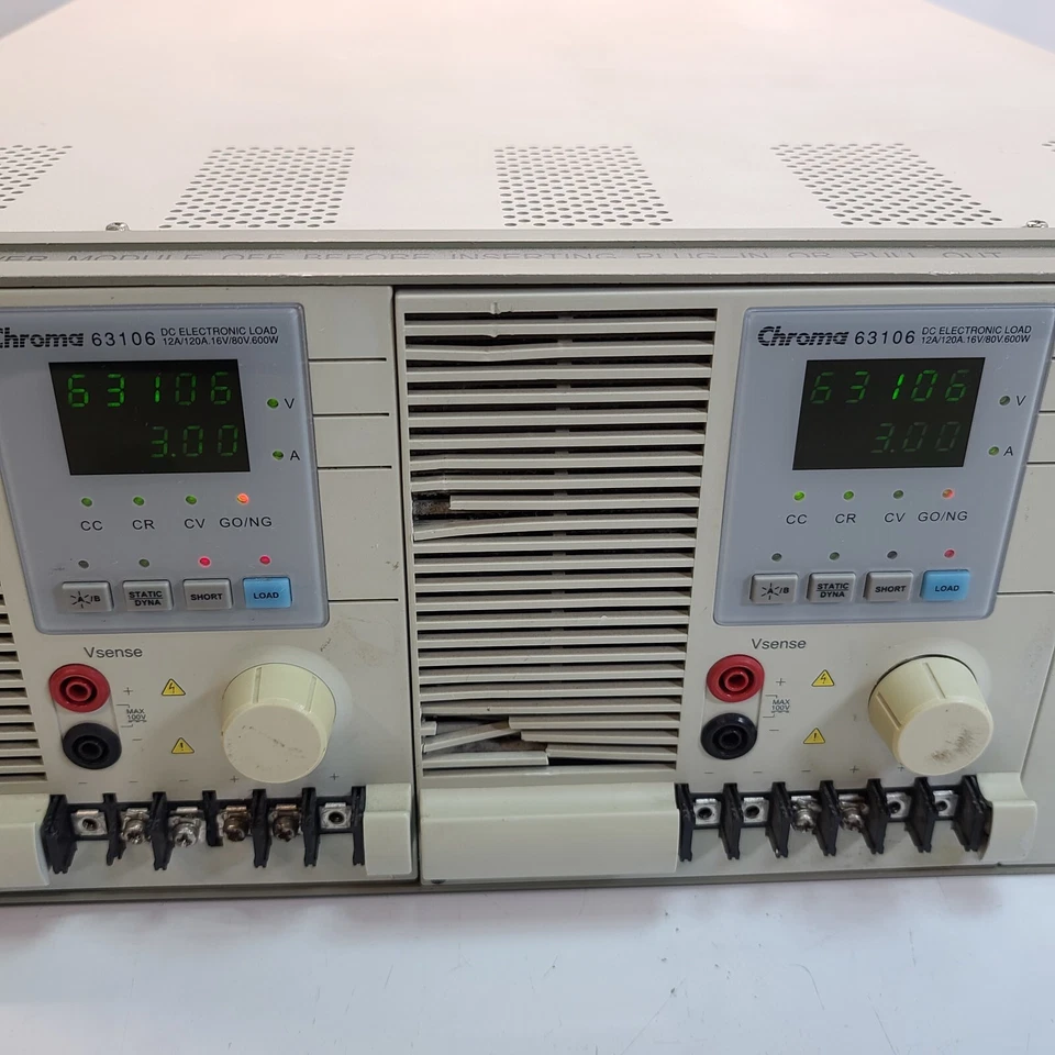 Chroma 6314 DC Electronic Load Mainframe w/ 63106 x2 Modules - Image 3 of 4