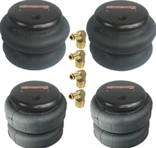 airmaxxx 4 Air Bags 2x2500 2x2600 with 1/4" Hose Elbow Fittings Air Suspension