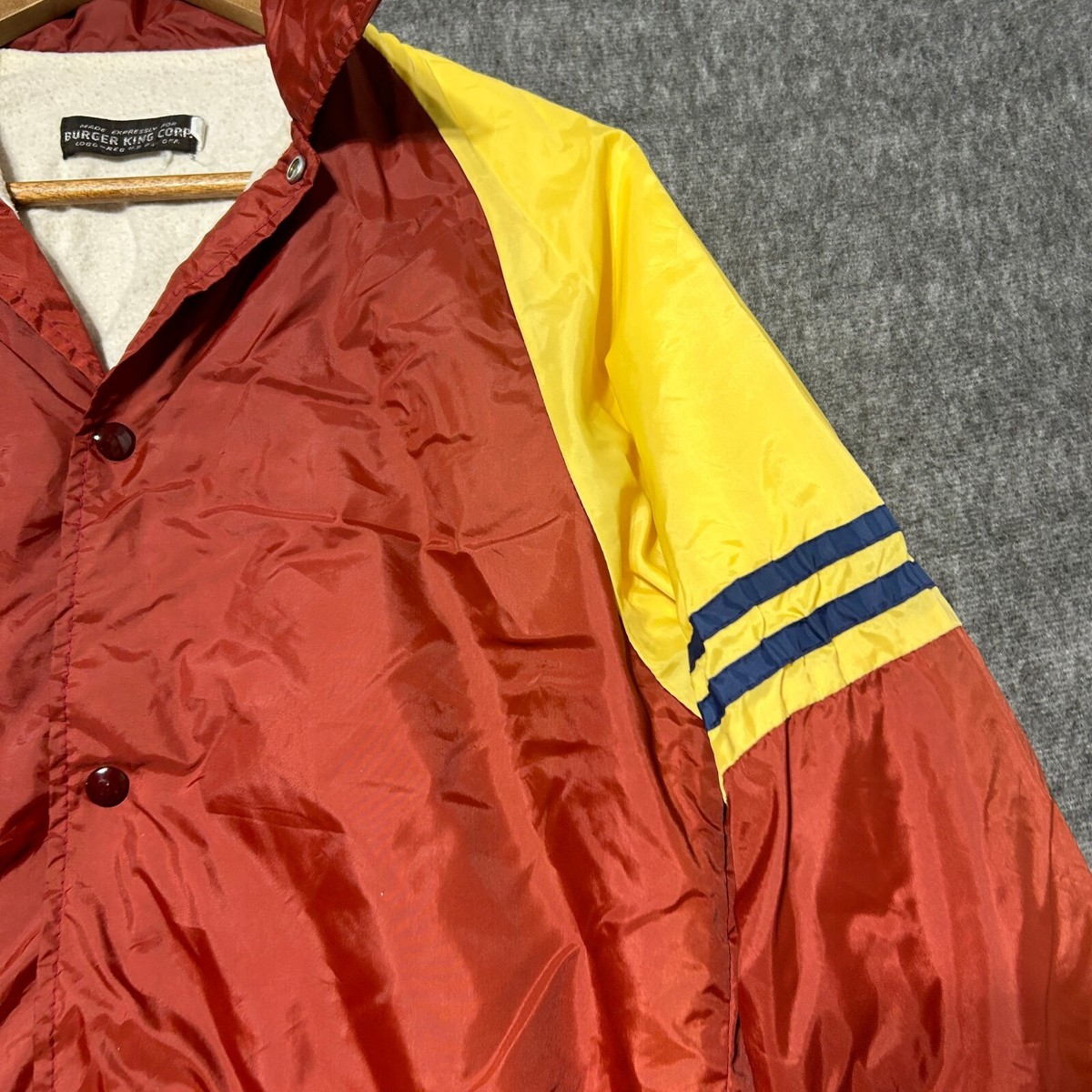 Burger King Employee Windbreaker Medium Jacket Vintage Retro