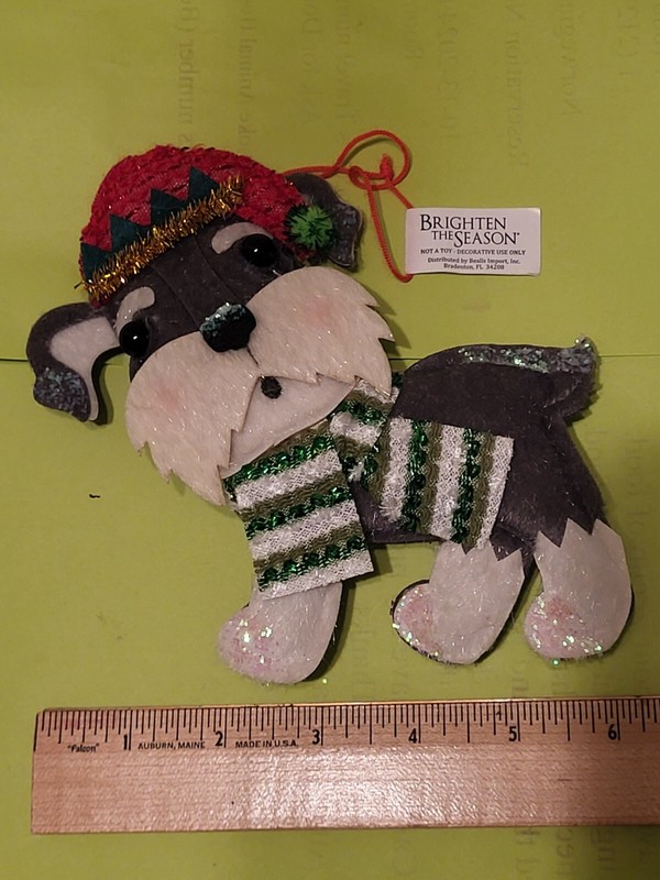BRIGHTEN THE SEASON CHRISTMAS ORNAMENT DOG NORDIC NIGHTS  SFH