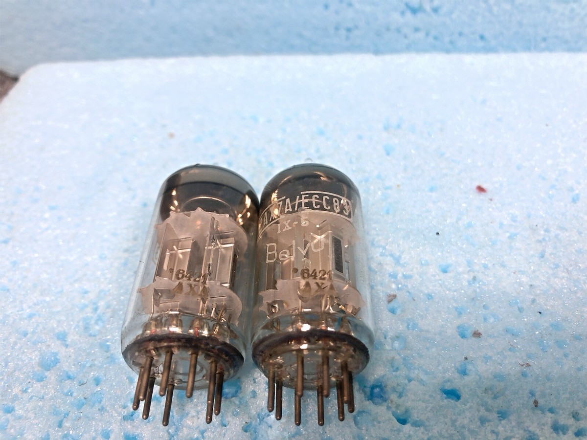 Tube Audio Mazda 12AX7A / ECC83 Plaqué Argent - Rare Et Appairé