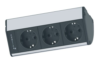 Schulte EVOline Dock cuisine Unterbausteckdose 3-fach 