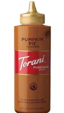 Set of 3 Torani Puremade Pumpkin Pie Sauce  Bottles  16.5oz Each Flavoring Syrup